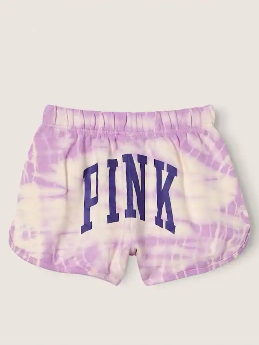 VS PINK Tie-Dye Lounge Shorts in Lavender and White